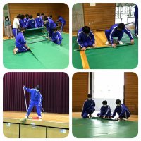 卒業式の片づけを行いました